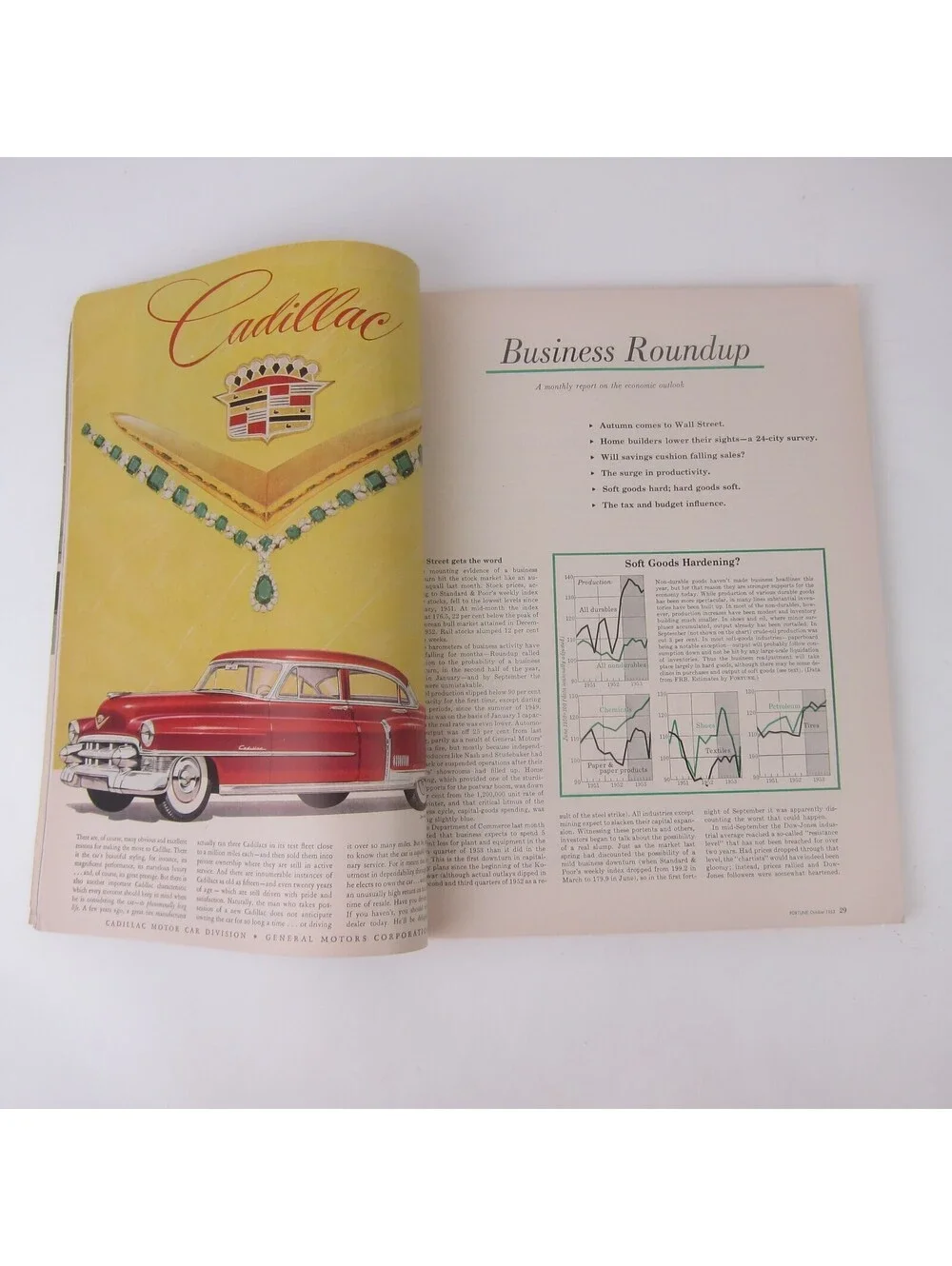 Vintage FORTUNE Magazine October 1953 Cadillac Chevrolet General Motors Seagrams